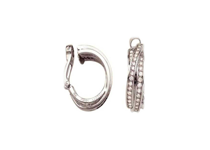 Rhodium Plated | Clip Earrings